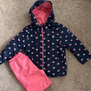 London Fog Pink Jacket with Heart Accents